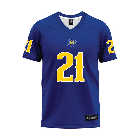 McNeese State - NCAA Football : Logan Mauldin - Blue Premium Football Jersey-0