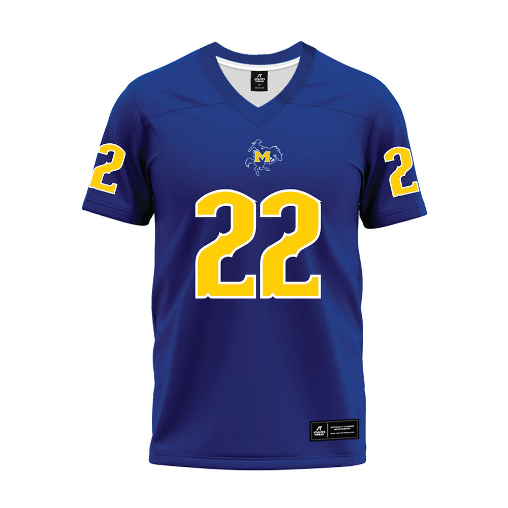 McNeese State - NCAA Football : Kylin Smith - Blue Premium Football Jersey-0