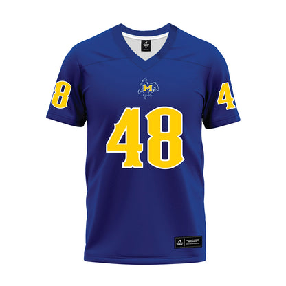 McNeese State - NCAA Football : Trent Baker - Blue Premium Football Jersey-0