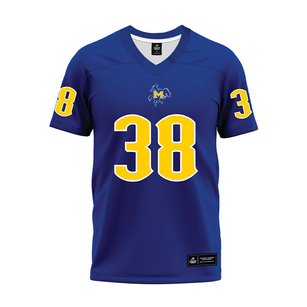 McNeese State - NCAA Football : George Dixon - Blue Premium Football Jersey-0