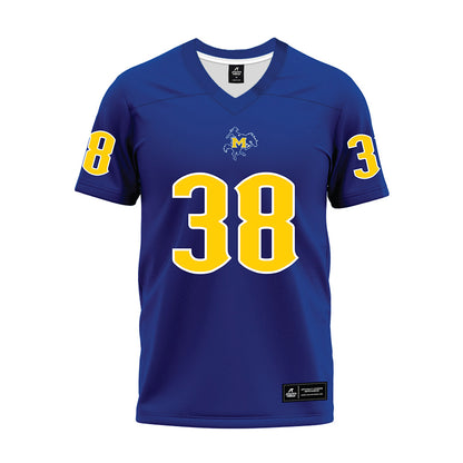 McNeese State - NCAA Football : George Dixon - Blue Premium Football Jersey-0