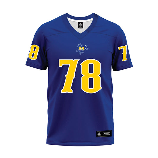 McNeese State - NCAA Football : William Bressi - Blue Premium Football Jersey-0
