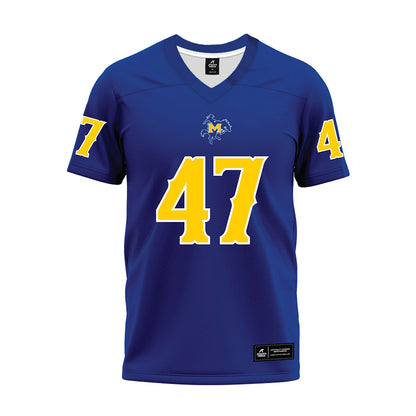 McNeese State - NCAA Football : Landon Daughdril - Blue Premium Football Jersey-0