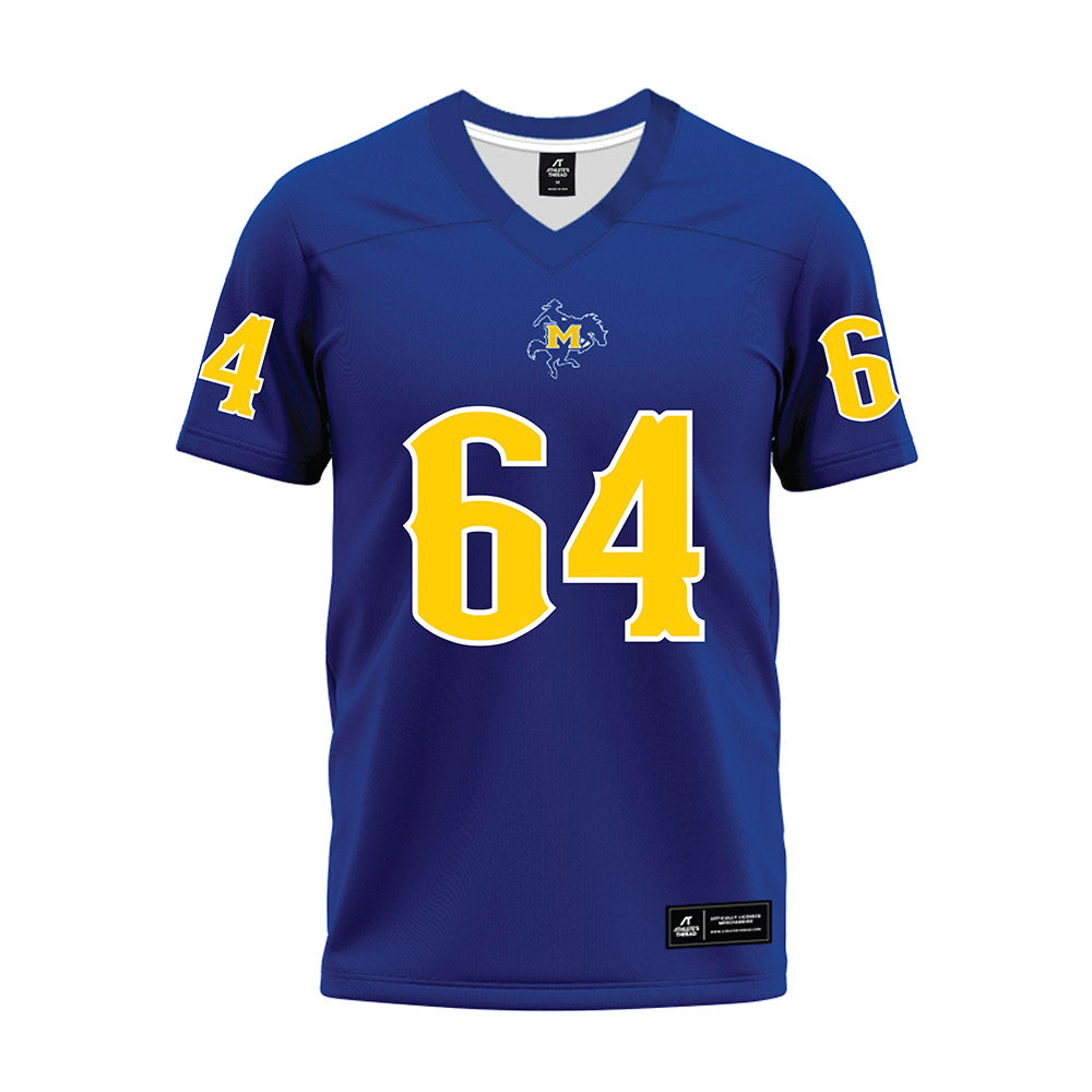 McNeese State - NCAA Football : Luis Moreno - Blue Premium Football Jersey-0