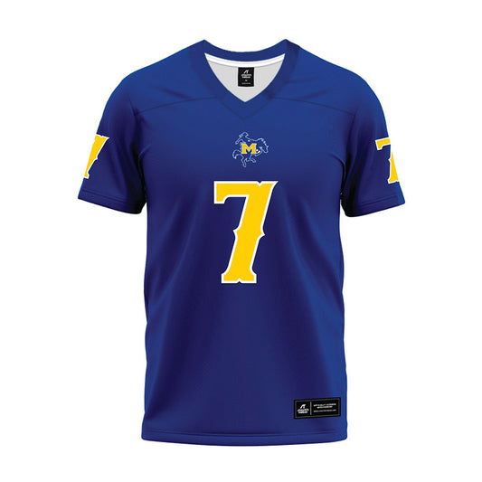 McNeese State - NCAA Football : Johnquai Lewis - Blue Premium Football Jersey-0