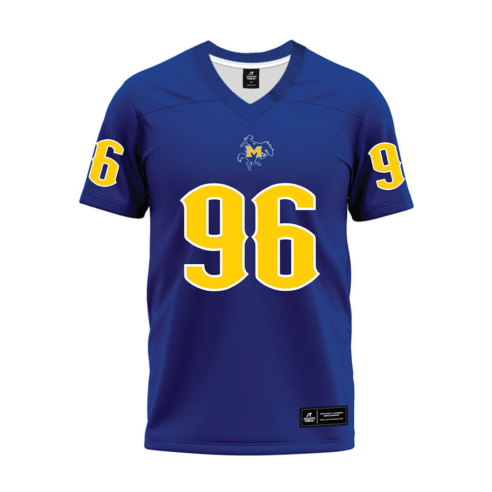 McNeese State - NCAA Football : Devwin Rankins Jr - Blue Premium Football Jersey-0