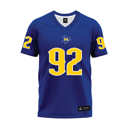 McNeese State - NCAA Football : Carlos Sanders - Blue Premium Football Jersey-0