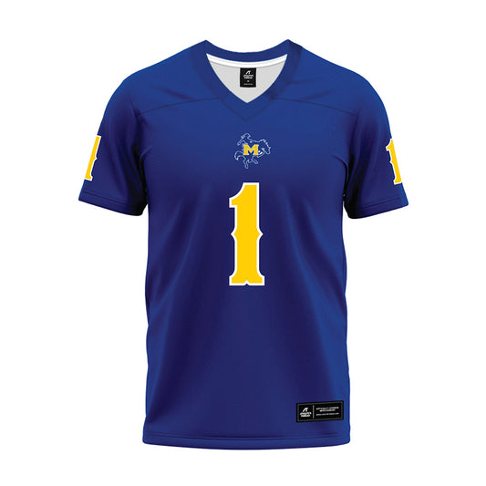 McNeese State - NCAA Football : Kameran Senegal - Blue Premium Football Jersey-0