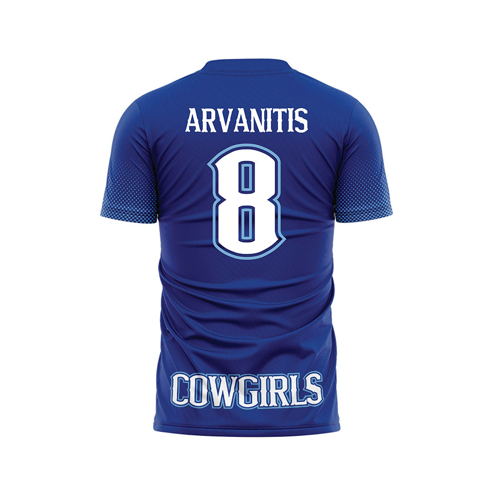 McNeese State - NCAA Women's Soccer : Alexandra Arvanitis - Blue Soccer Jersey-1