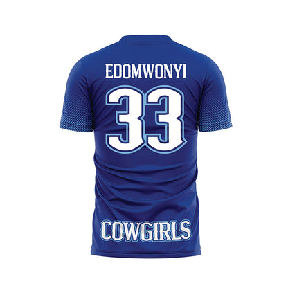 McNeese State - NCAA Women's Soccer : Elizabeth Edomwonyi - Blue Soccer Jersey-1