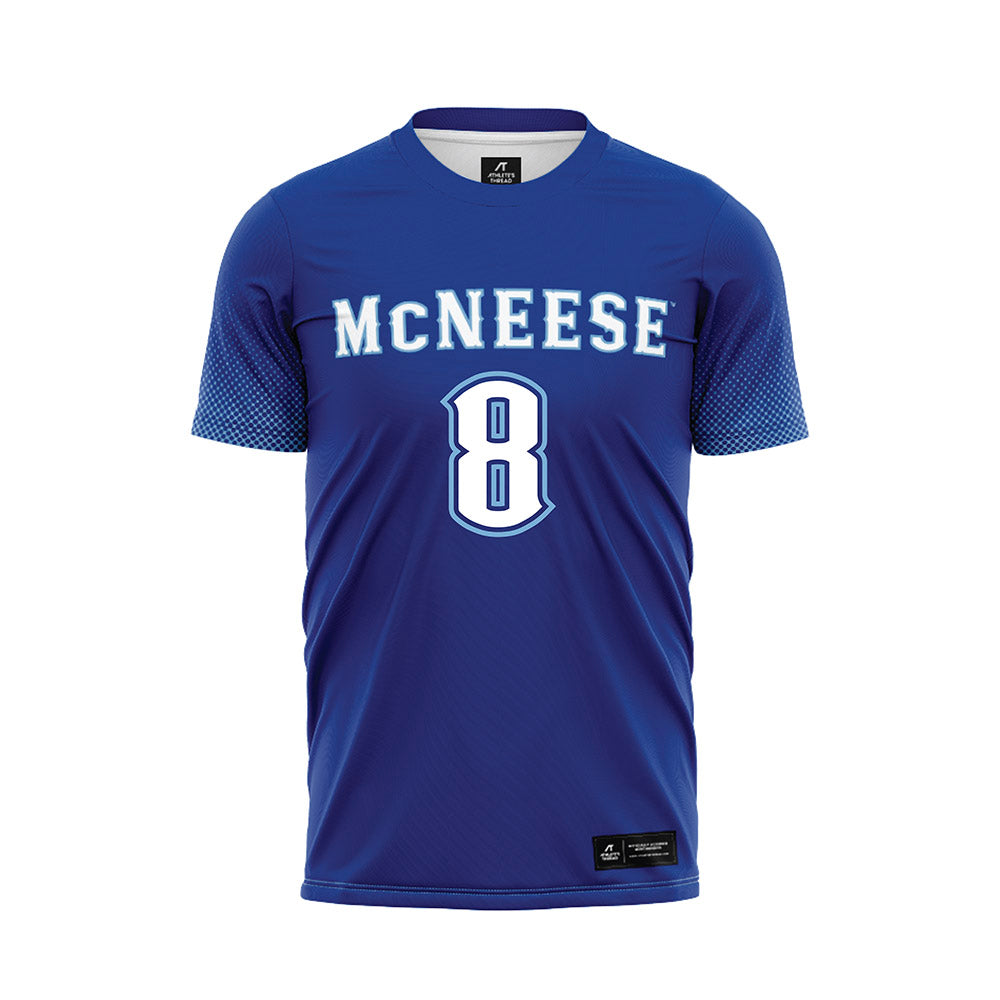 McNeese State - NCAA Women's Soccer : Alexandra Arvanitis - Blue Soccer Jersey-0