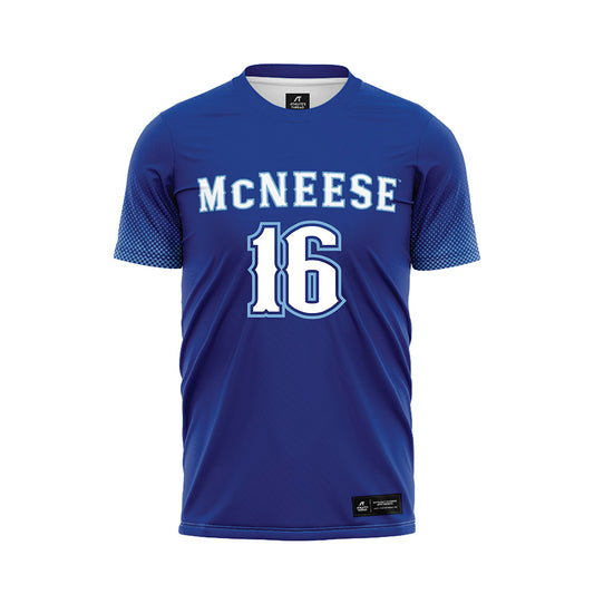 McNeese State - NCAA Women's Soccer : Karlyn Judge - Blue Soccer Jersey-0