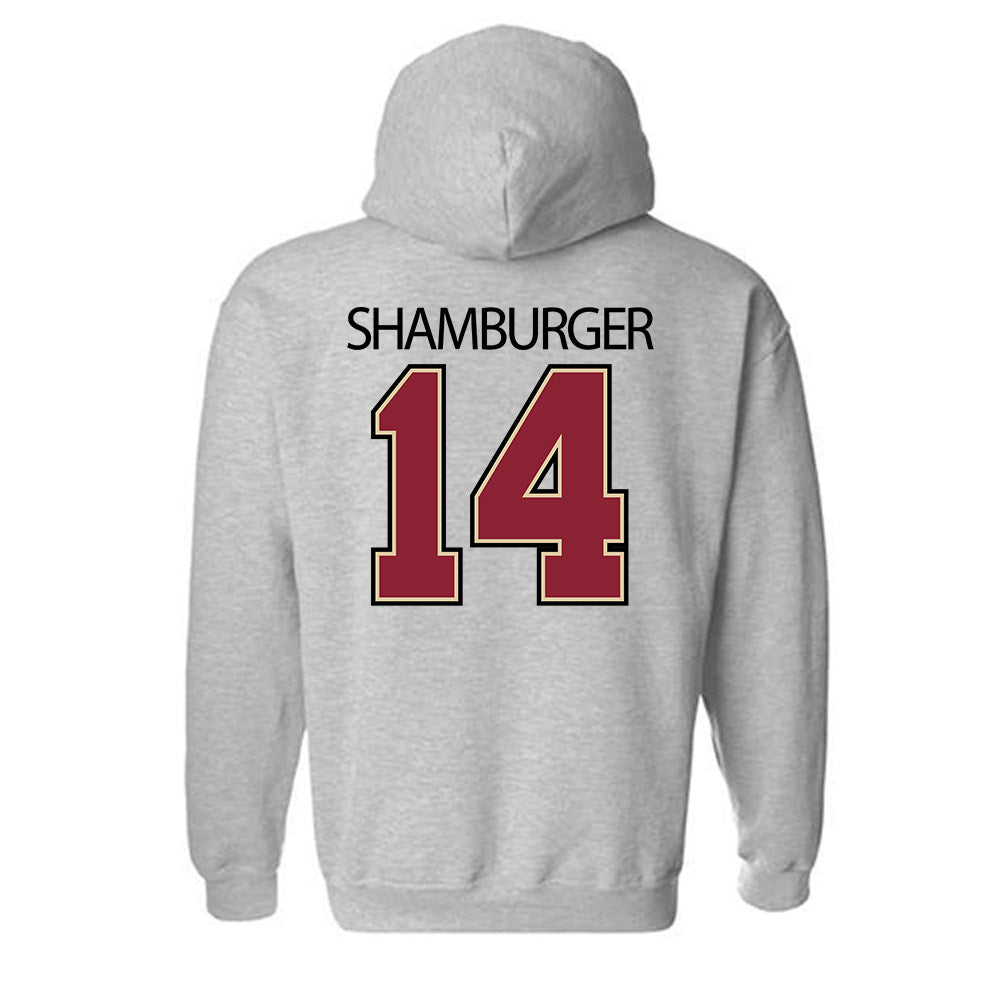 Boston College - NCAA Men's Ice Hockey : Gentry Shamburger - Classic Shersey Hooded Sweatshirt-1