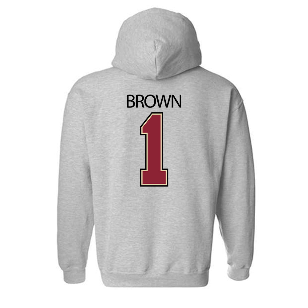 Boston College - NCAA Men's Basketball : Dion Brown - Classic Shersey Hooded Sweatshirt-1