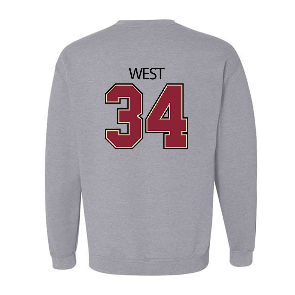 Boston College - NCAA Baseball : John West - Classic Shersey Crewneck Sweatshirt