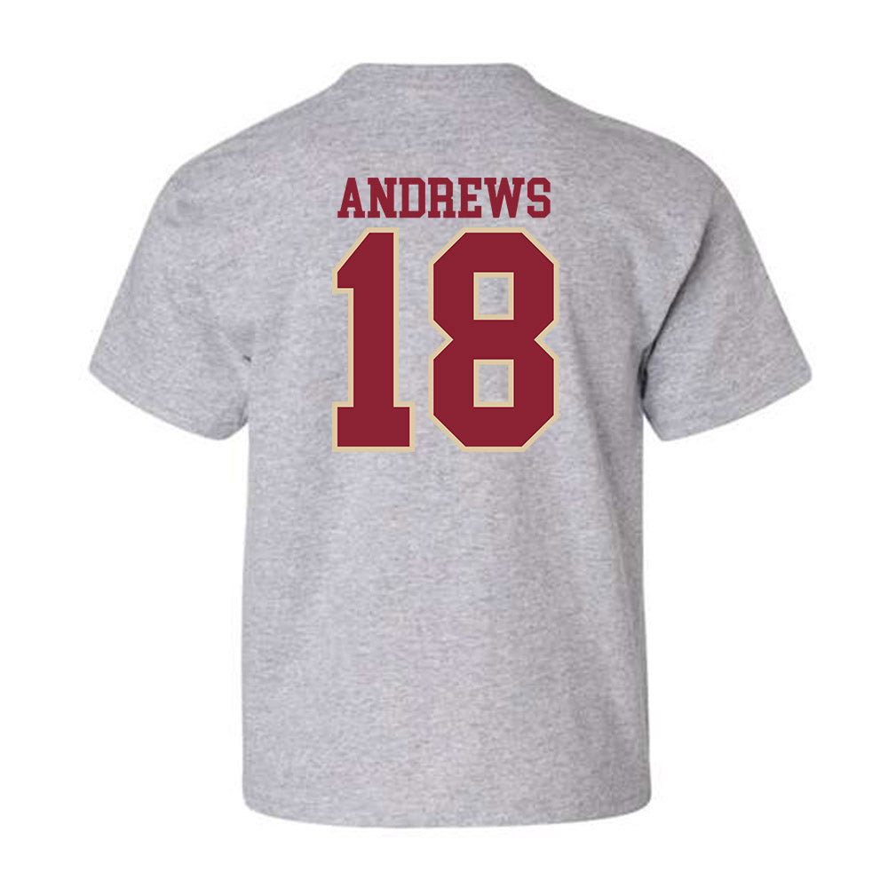 Boston College - NCAA Men's Soccer : Max Andrews - Classic Shersey Youth T-Shirt