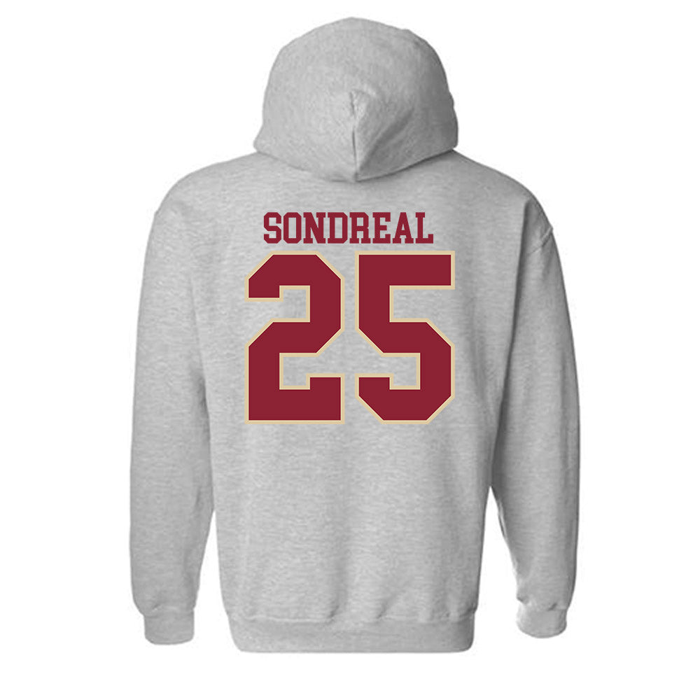 Boston College - NCAA Men's Ice Hockey : Jake Sondreal - Classic Shersey Hooded Sweatshirt-2