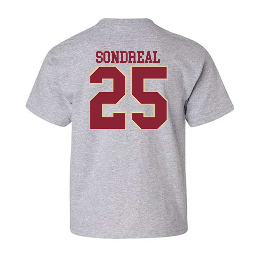 Boston College - NCAA Men's Ice Hockey : Jake Sondreal - Classic Shersey Youth T-Shirt-3