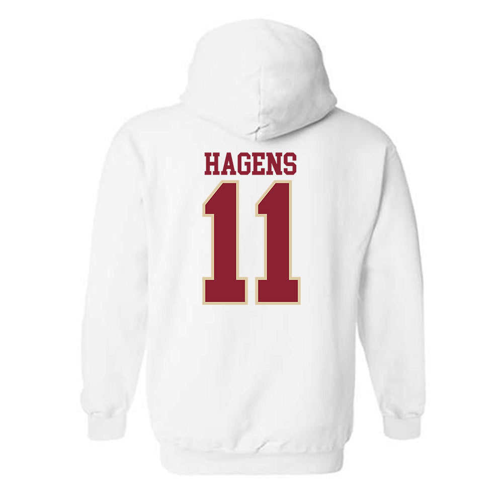 Boston College - NCAA Men's Ice Hockey : Michael Hagens - Classic Shersey Hooded Sweatshirt-3