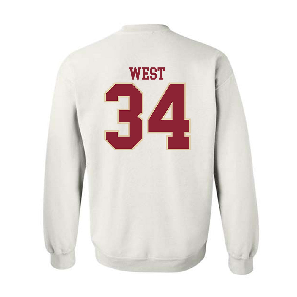 Boston College - NCAA Baseball : John West - Classic Shersey Crewneck Sweatshirt