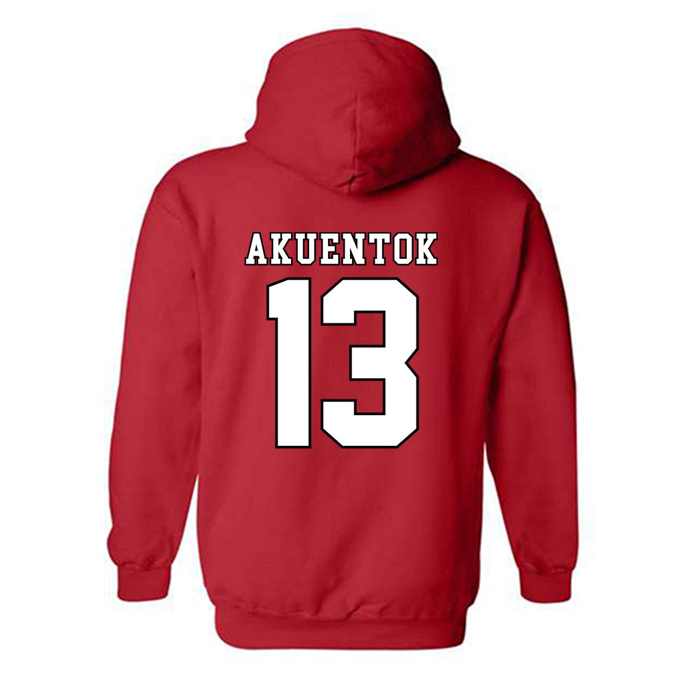 Texas Tech - NCAA Men's Basketball : Marial Akuentok - Classic Shersey Hooded Sweatshirt-1