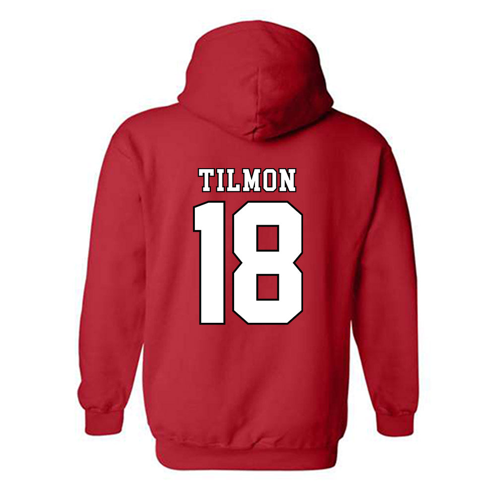 Texas Tech - NCAA Football : Terrell Tilmon - Classic Shersey Hooded Sweatshirt-1