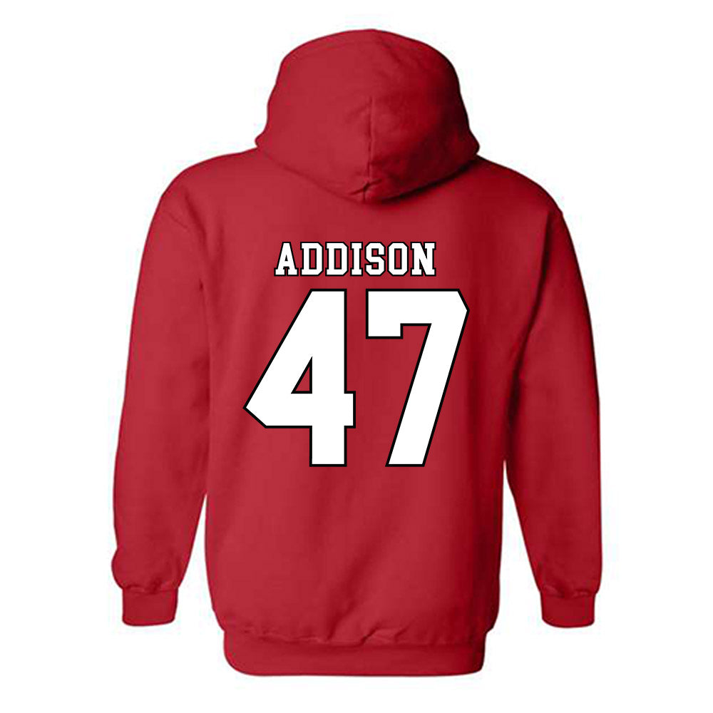 Texas Tech - NCAA Baseball : Logan Addison - Classic Shersey Hooded Sweatshirt-1