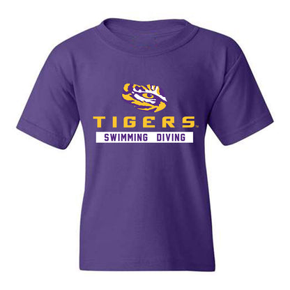 LSU - NCAA Men's Swimming & Diving : Zayne Danielewicz - Youth T-Shirt