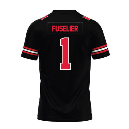 Lamar - NCAA Football : Kyndon Fuselier - Black Premium Football Jersey-1