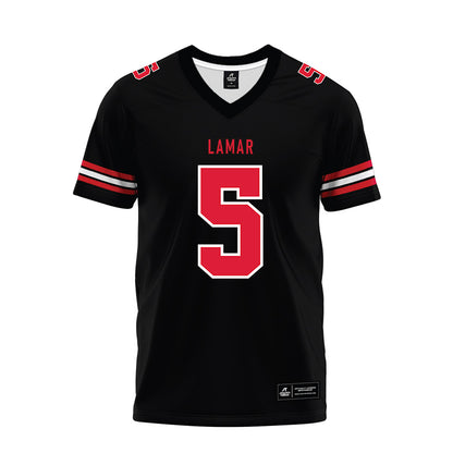 Lamar - NCAA Football : Brit Simmons - Black Premium Football Jersey-0