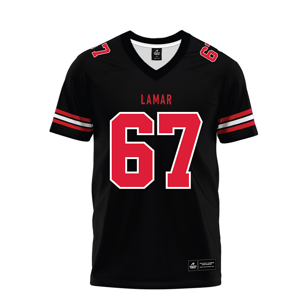 Lamar - NCAA Football : Marcus Harbert - Black Premium Football Jersey-0