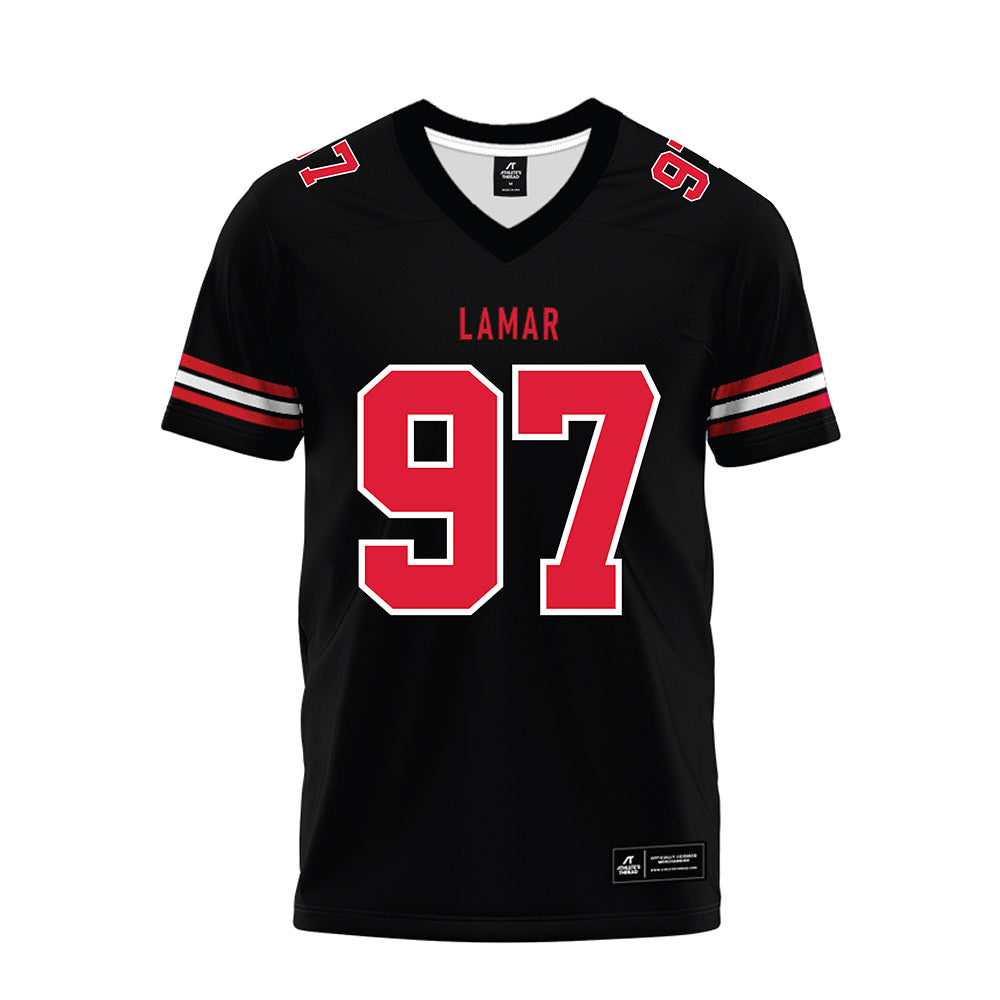 Lamar - NCAA Football : Christian Booker - Black Premium Football Jersey-0