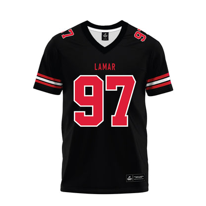 Lamar - NCAA Football : Christian Booker - Black Premium Football Jersey-0