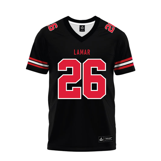 Lamar - NCAA Football : Omarion Rasberry - Black Premium Football Jersey-0