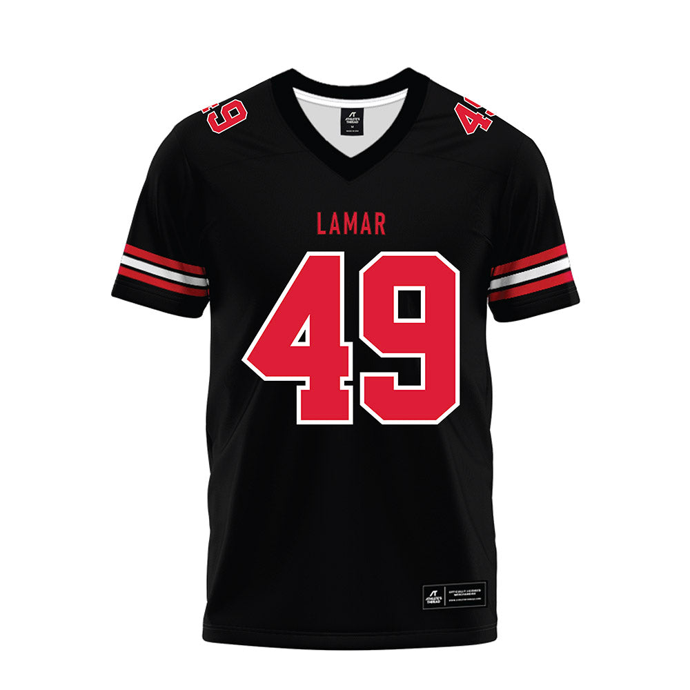 Lamar - NCAA Football : Jacob Hefner - Black Premium Football Jersey-0
