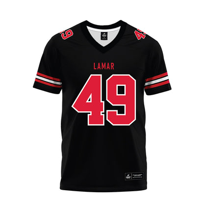 Lamar - NCAA Football : Jacob Hefner - Black Premium Football Jersey-0