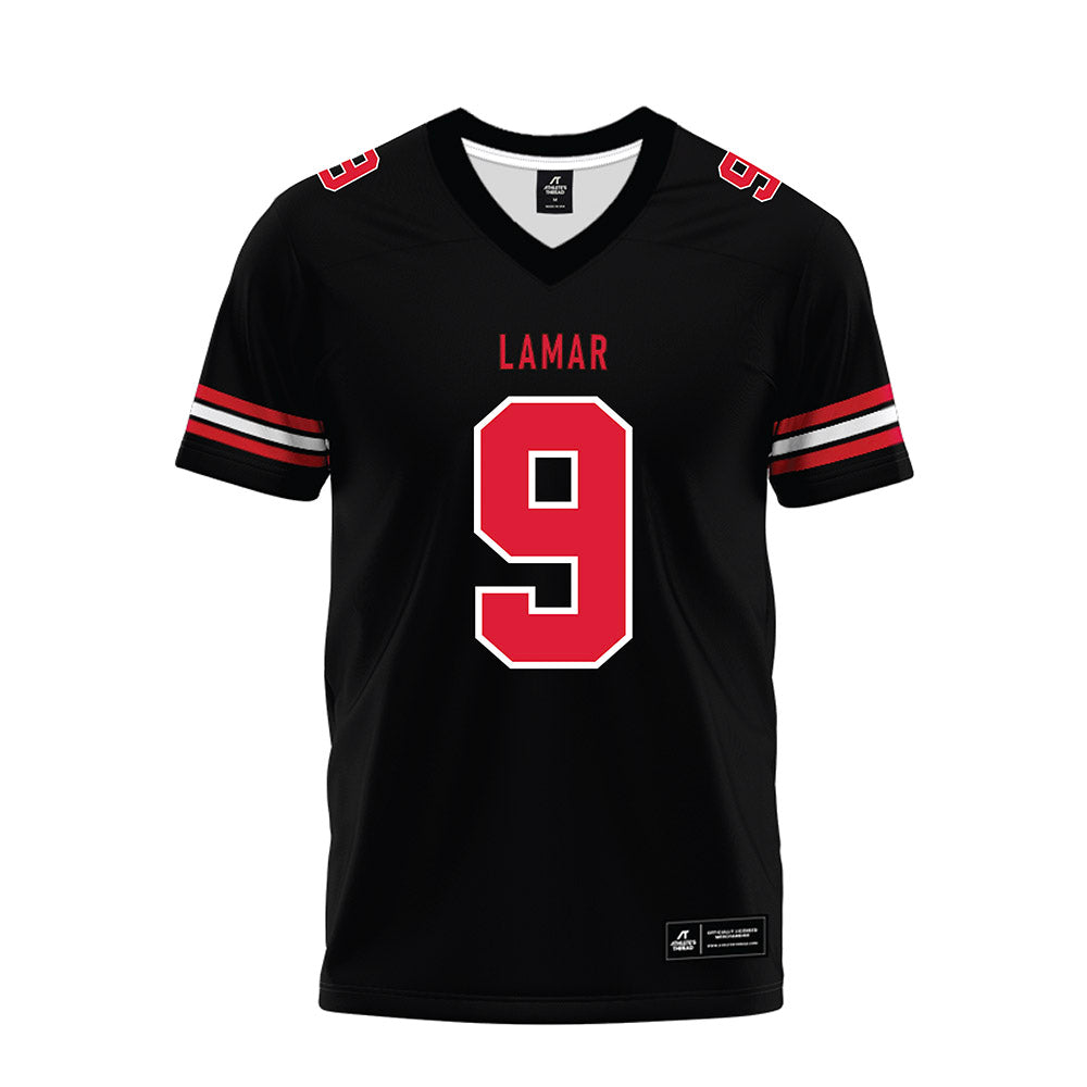 Lamar - NCAA Football : Kamron Hall - Black Premium Football Jersey-0