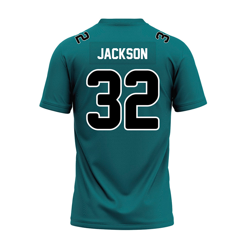 Coastal Carolina - NCAA Football : Jayden Jackson - Teal Premium Football Jersey