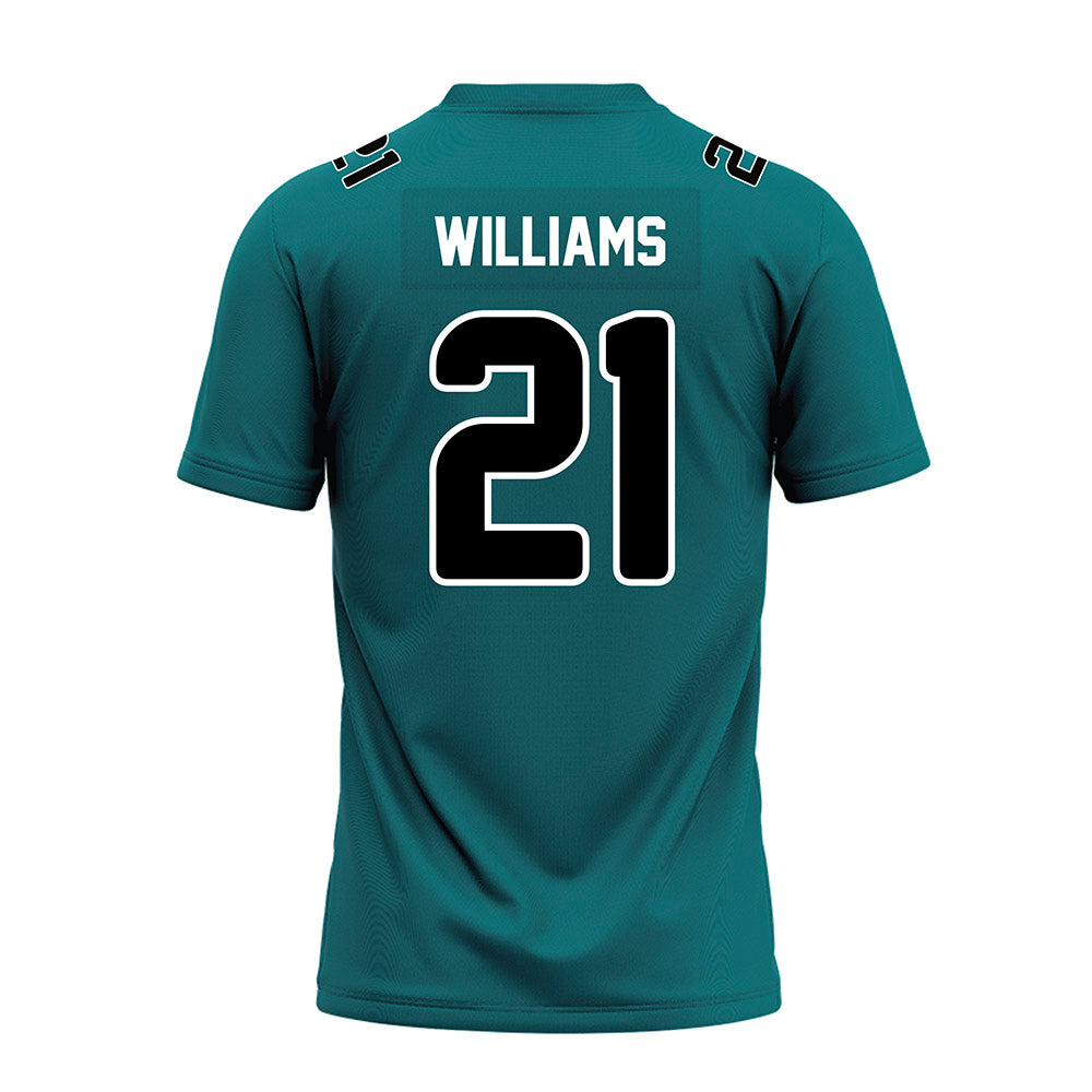 Coastal Carolina - NCAA Football : Kareem Williams - Teal Premium Football Jersey-1