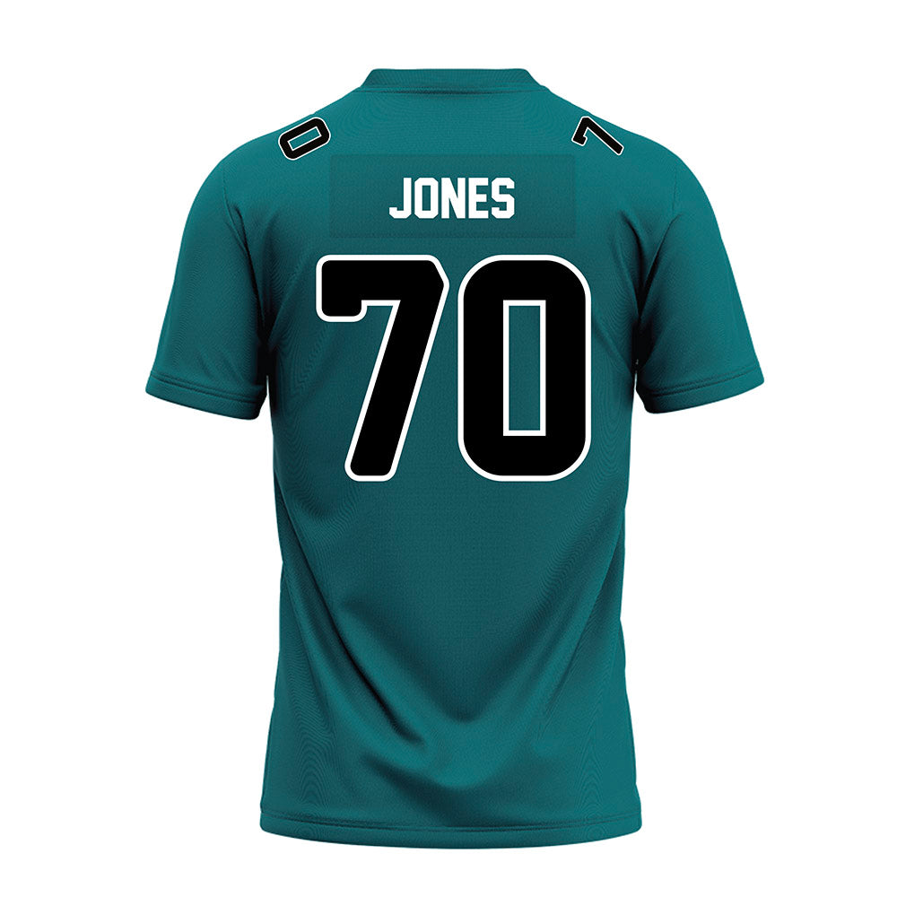 Coastal Carolina - NCAA Football : Daniel Jones - Teal Premium Football Jersey-1