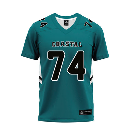 Coastal Carolina - NCAA Football : Desmond Jackson - Teal Premium Football Jersey-0
