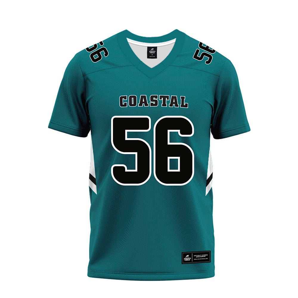 Coastal Carolina - NCAA Football : Obinna Onwuka - Teal Premium Football Jersey-0