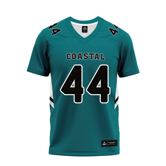Coastal Carolina - NCAA Football : Malaki Te'o - Teal Premium Football Jersey-0