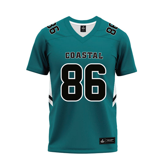 Coastal Carolina - NCAA Football : Joshua Humes - Teal Premium Football Jersey-0