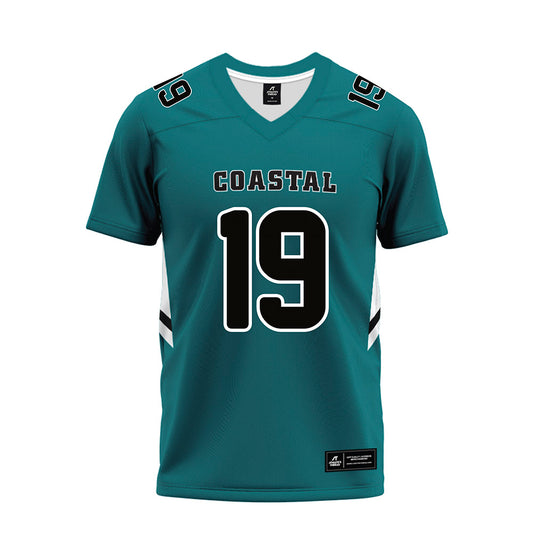 Coastal Carolina - NCAA Football : Alex Walker - Teal Premium Football Jersey-0