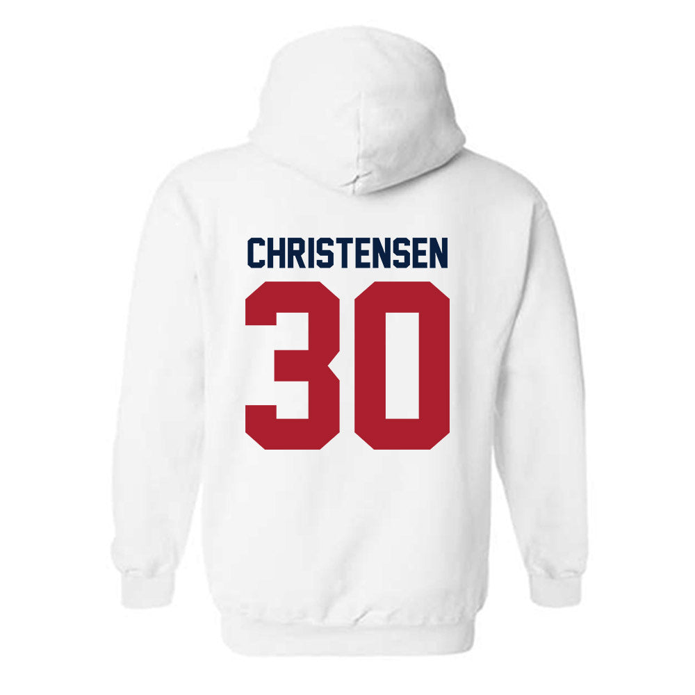 Liberty - NCAA Women's Lacrosse : Claire Christensen - Classic Shersey Hooded Sweatshirt-1