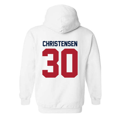 Liberty - NCAA Women's Lacrosse : Claire Christensen - Classic Shersey Hooded Sweatshirt-1