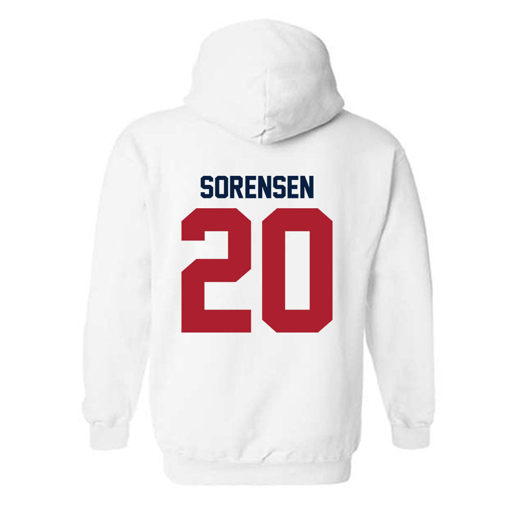 Liberty - NCAA Men's Basketball : Torr Sorensen - Classic Shersey Hooded Sweatshirt-1