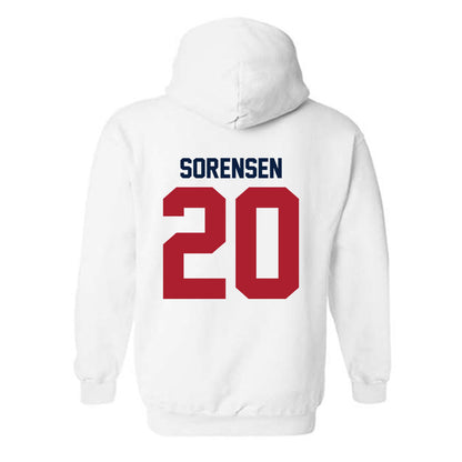 Liberty - NCAA Men's Basketball : Torr Sorensen - Classic Shersey Hooded Sweatshirt-1
