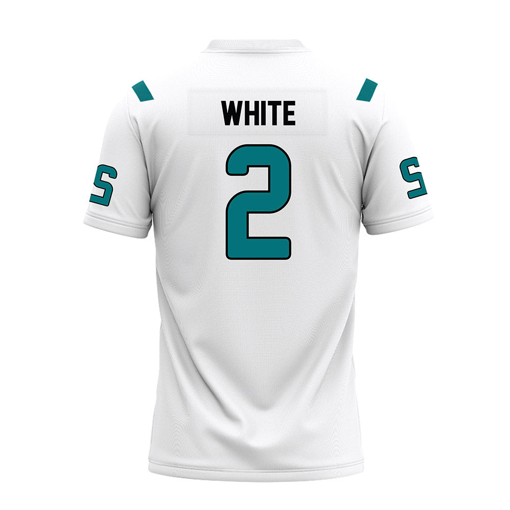 Coastal Carolina - NCAA Football : Reese White - White Premium Football Jersey